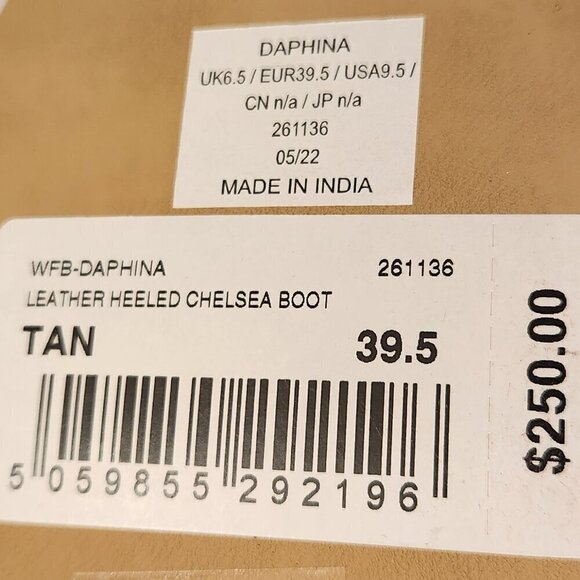 TED BAKER London Daphina Women's Boots Tan Leather Heeled Ankle Chelsea Size 9.5 - Picture 12 of 15